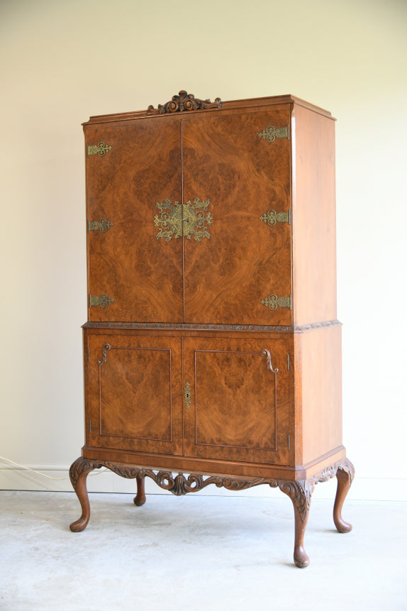 Vintage Burr Walnut Cocktail Cabinet
