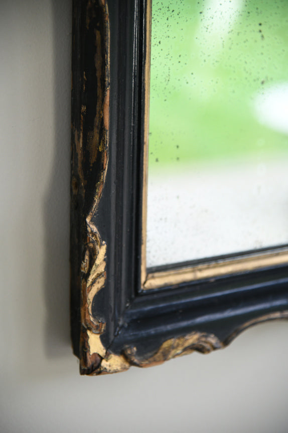 Antique Ebonised Wall Mirror