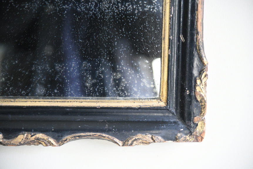 Antique Ebonised Wall Mirror