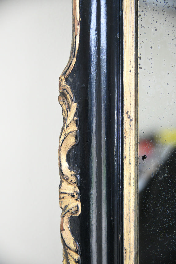 Antique Ebonised Wall Mirror