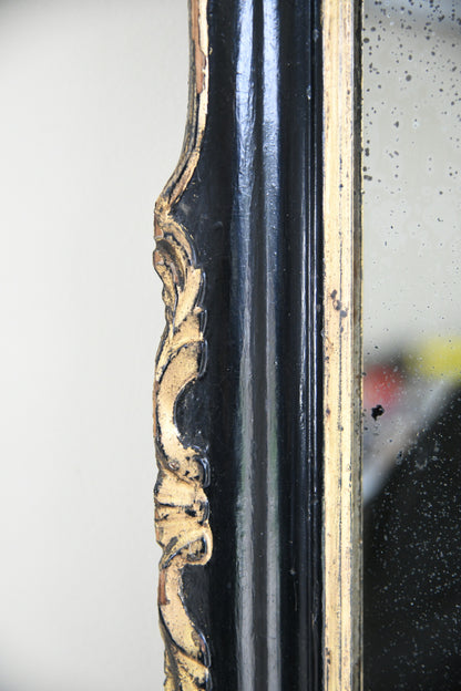 Antique Ebonised Wall Mirror