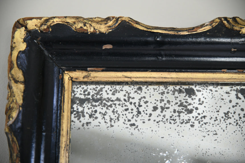 Antique Ebonised Wall Mirror