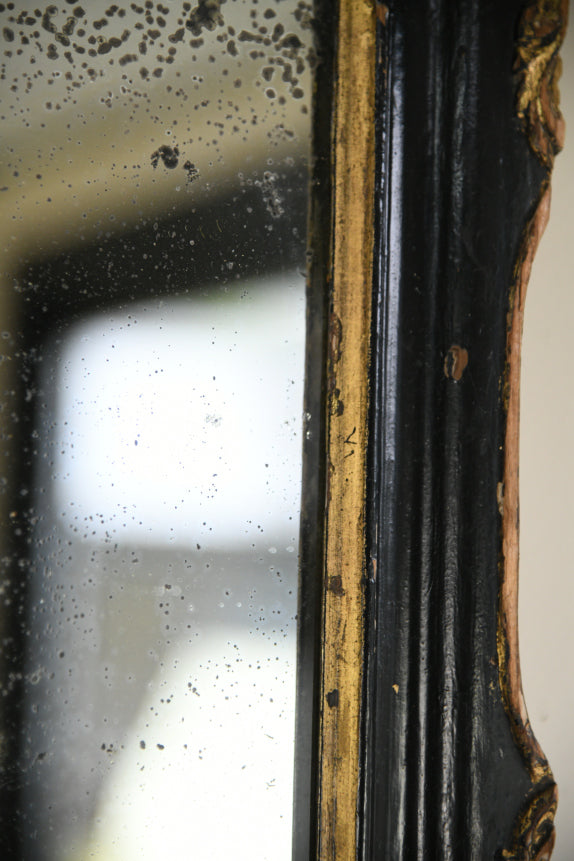 Antique Ebonised Wall Mirror