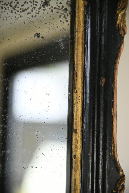 Antique Ebonised Wall Mirror