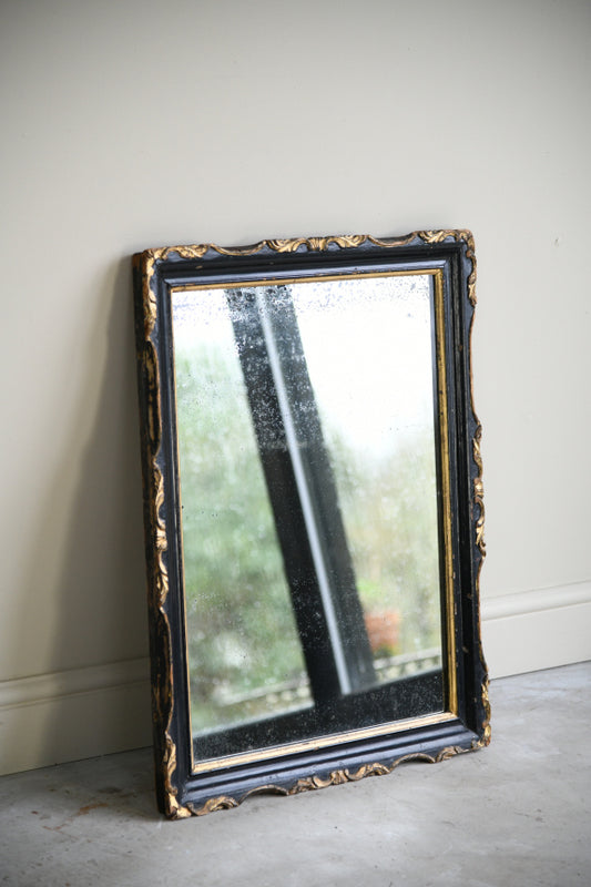 Antique Ebonised Wall Mirror