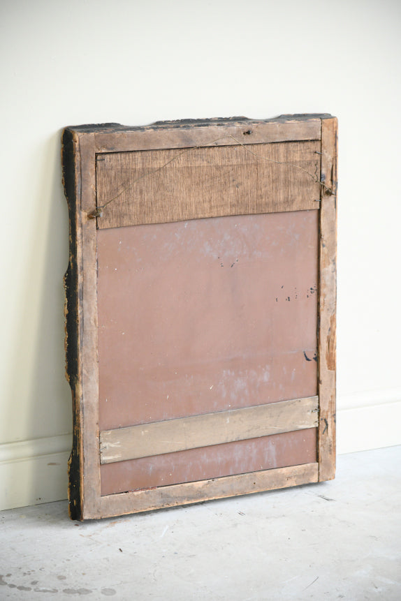 Antique Ebonised Wall Mirror