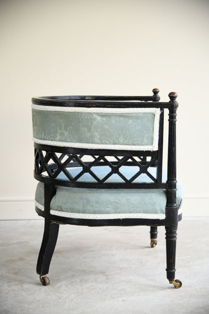 Victorian Ebonised Tub Chair
