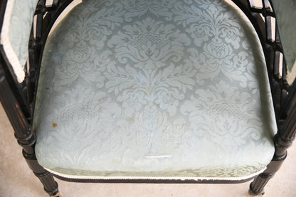 Victorian Ebonised Tub Chair