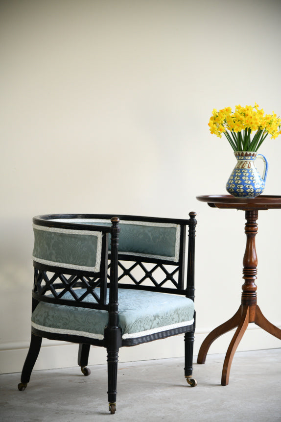Victorian Ebonised Tub Chair