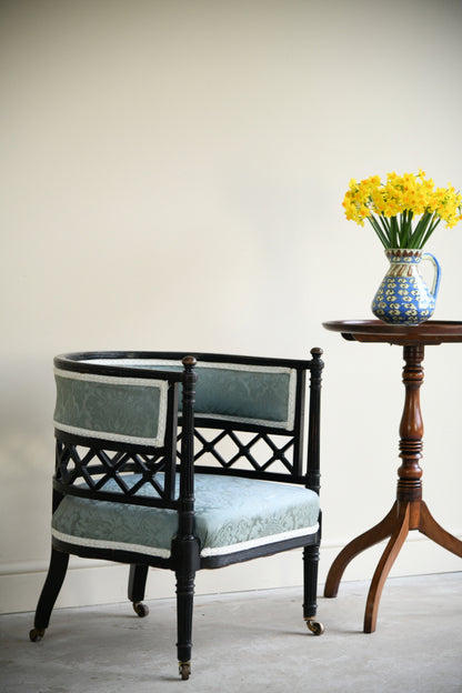Victorian Ebonised Tub Chair