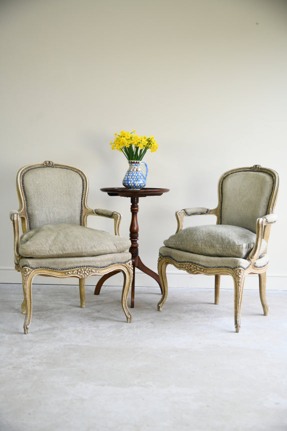 Pair French Style Armchairs
