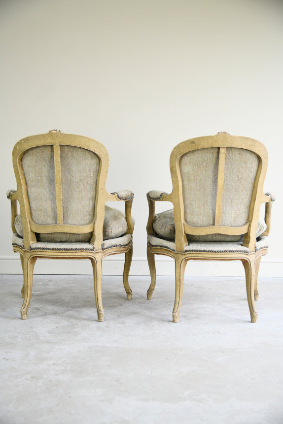 Pair French Style Armchairs