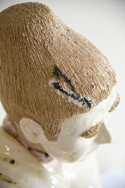 Large Studio Pottery Seated Figure