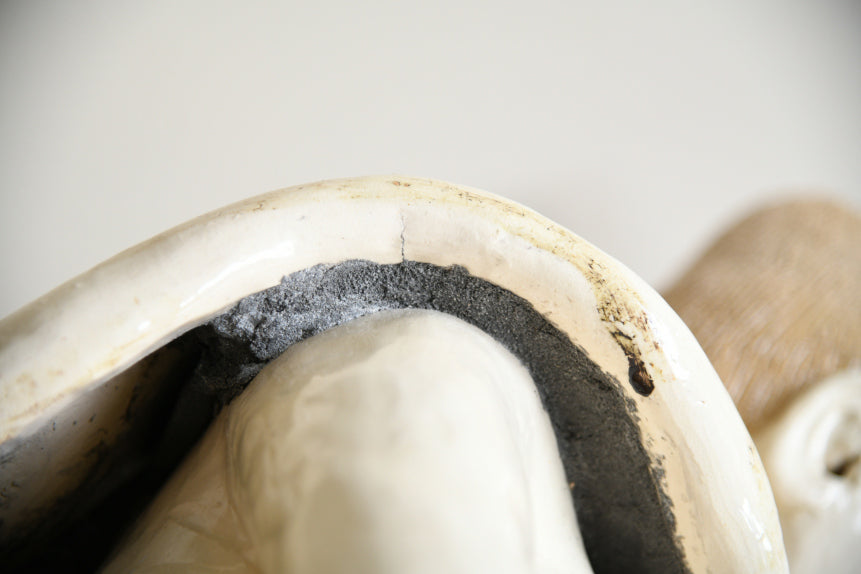 Large Studio Pottery Seated Figure