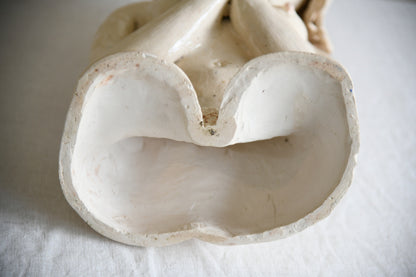 Studio Pottery Seated Female Figure with Floral Headdress