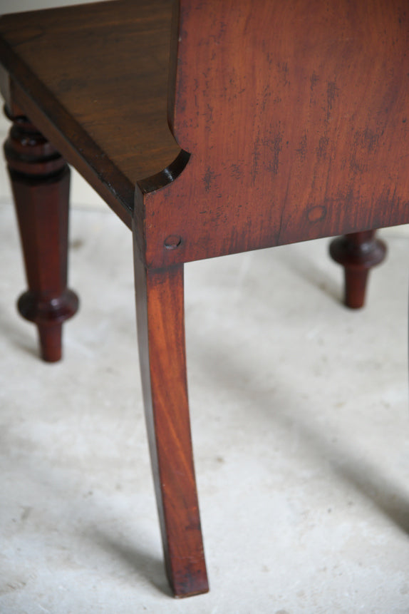 Pair Victorian Mahogany Hall Chairs