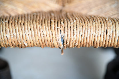Ebonised & Rush American Style Rocking Chair