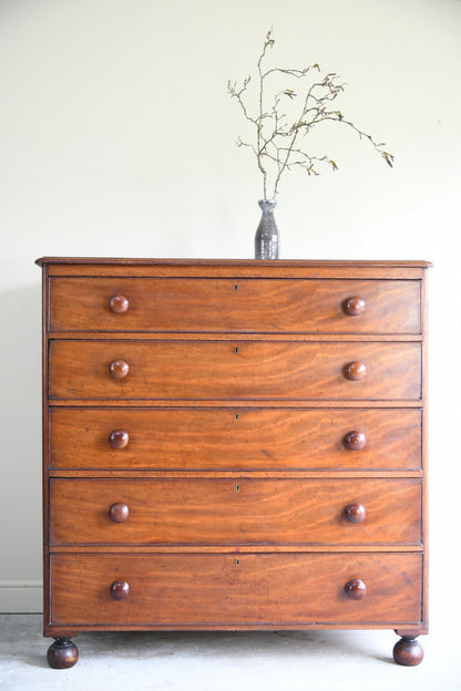 Large Antique Mahogany Chest of Drawers