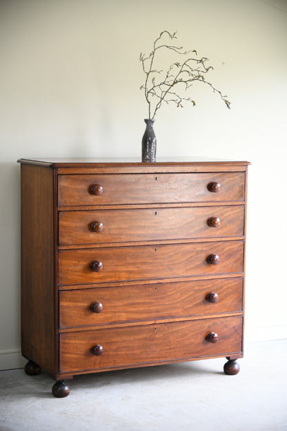 Large Antique Mahogany Chest of Drawers