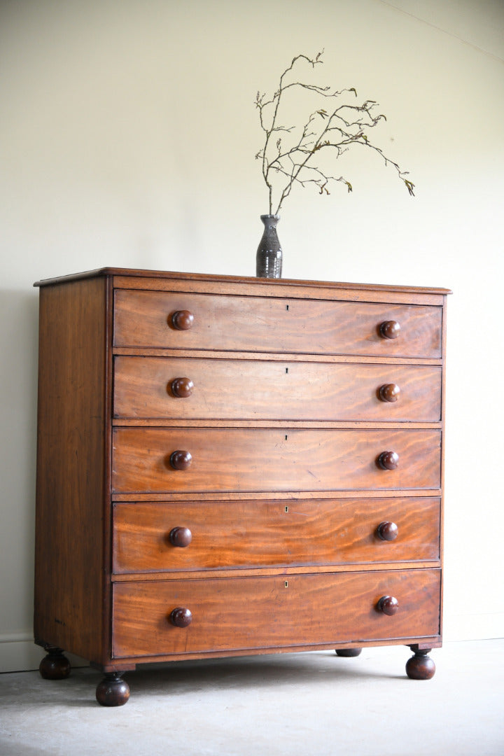 Large Antique Mahogany Chest of Drawers