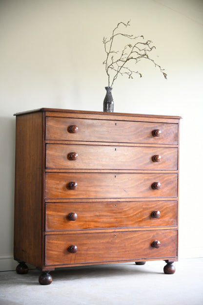 Large Antique Mahogany Chest of Drawers
