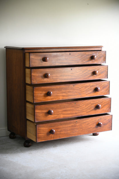 Large Antique Mahogany Chest of Drawers