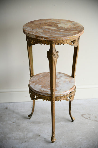 Vintage Louis XV Style Marble Occasional Table