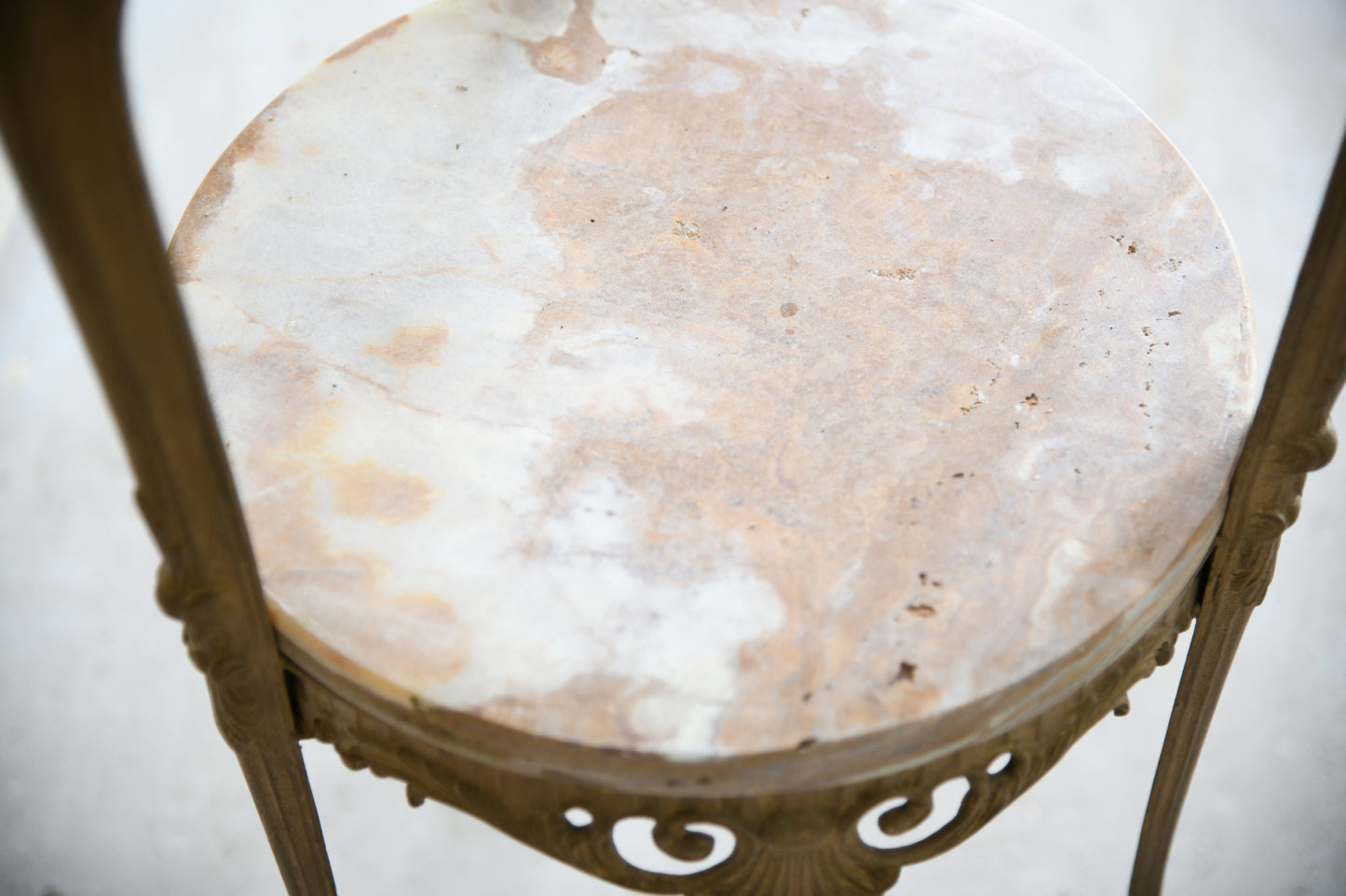 Vintage Louis XV Style Marble Occasional Table