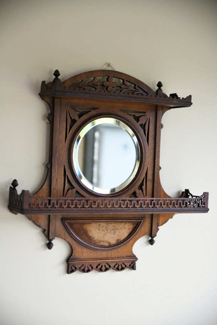 Victorian Walnut Wall Mirror