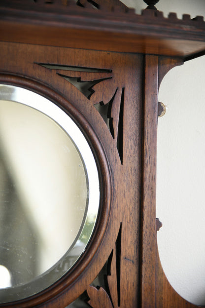 Victorian Walnut Wall Mirror