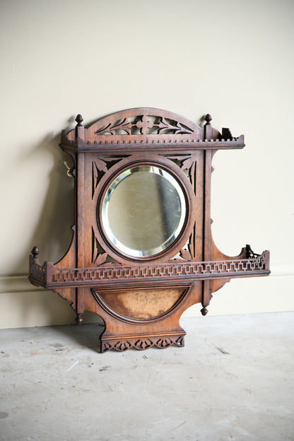 Victorian Walnut Wall Mirror