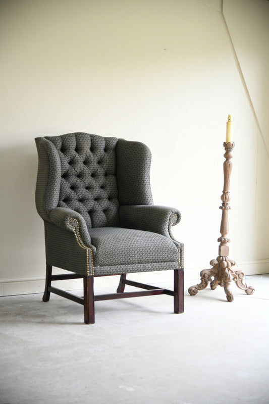 Georgian Style Wing Arm Chair