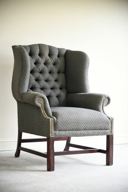 Georgian Style Wing Arm Chair