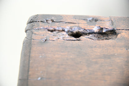 Antique Rustic Carved Oak Sideboard