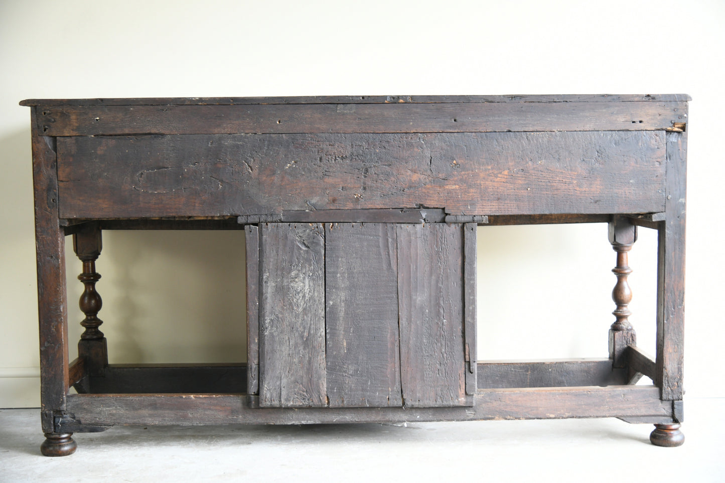 Antique Rustic Carved Oak Sideboard