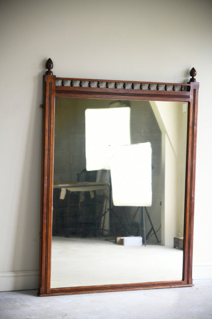 Large Victorian Pitch Pine Mirror