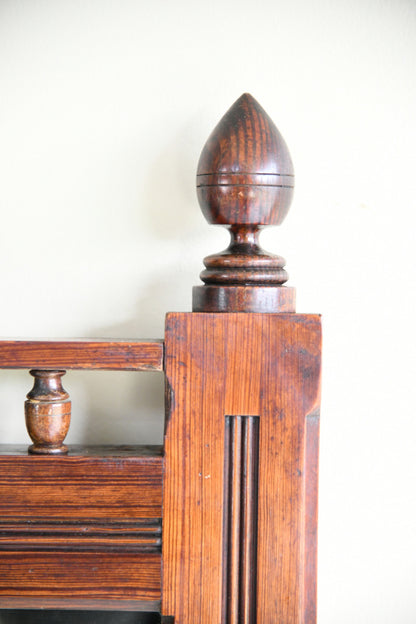 Large Victorian Pitch Pine Mirror