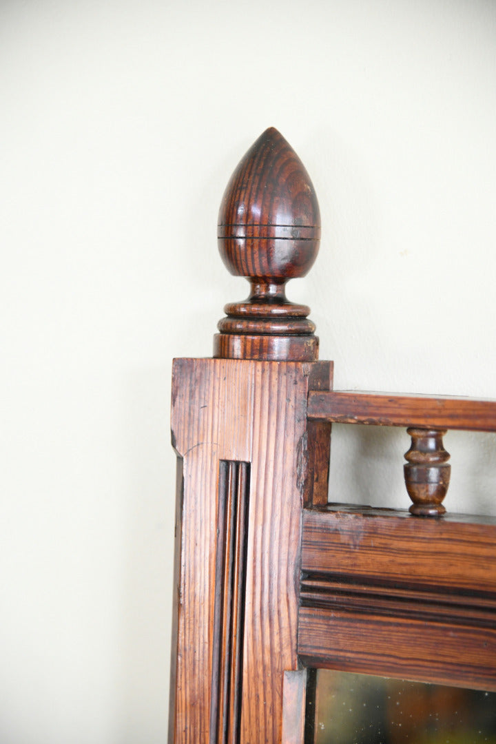 Large Victorian Pitch Pine Mirror