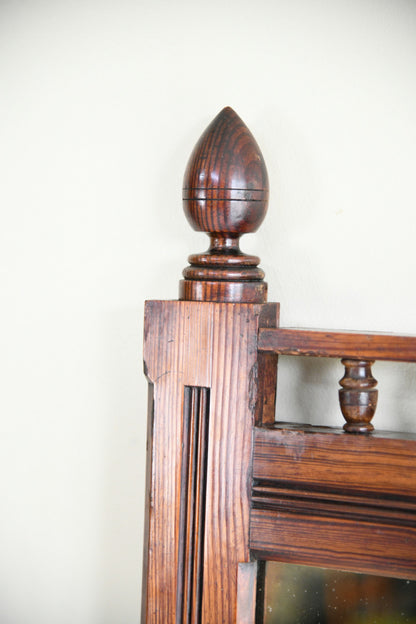 Large Victorian Pitch Pine Mirror