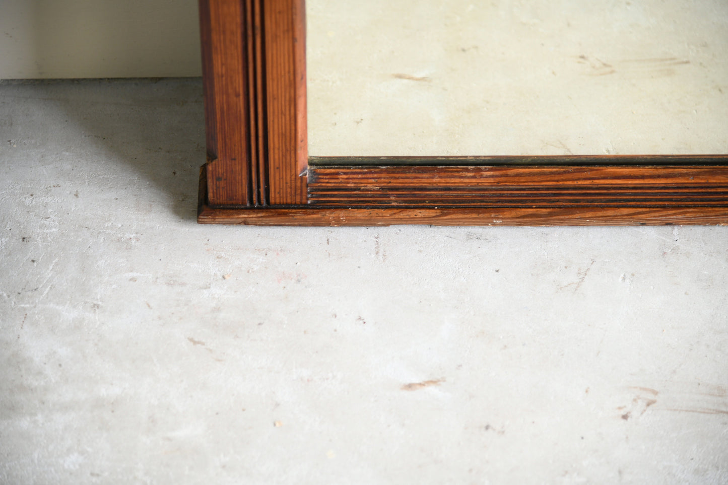 Large Victorian Pitch Pine Mirror