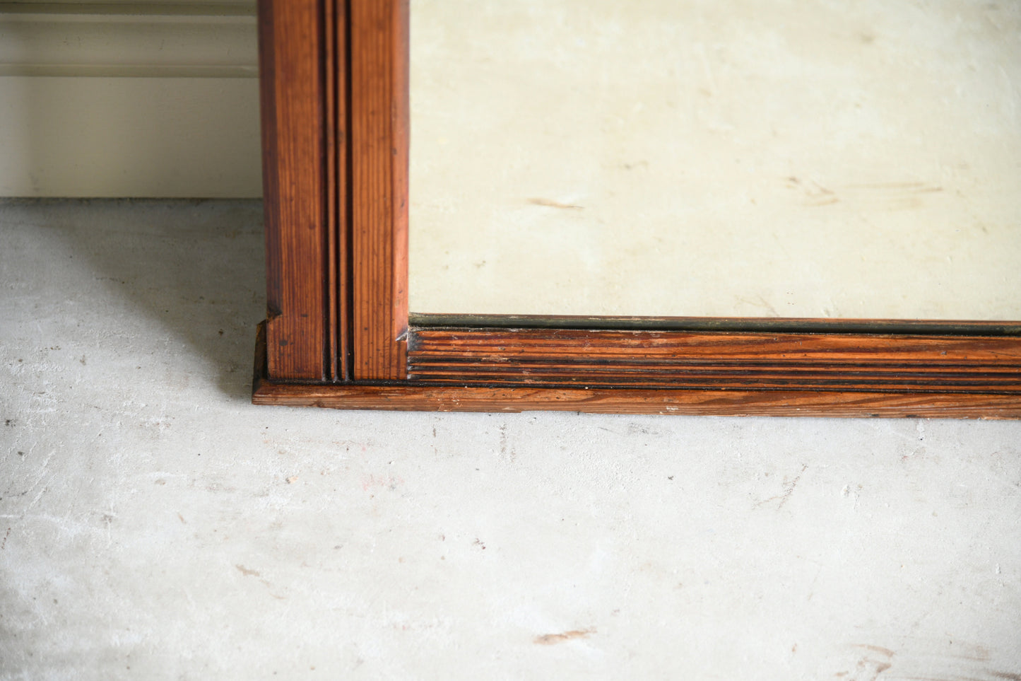 Large Victorian Pitch Pine Mirror