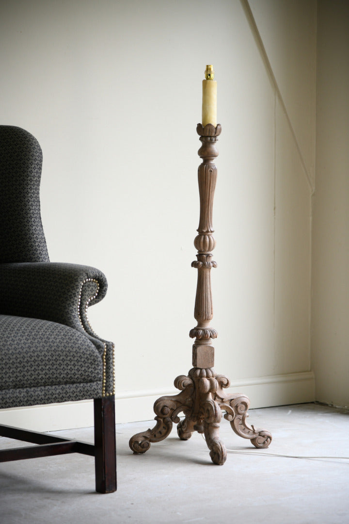 Continental Oak Standard Lamp