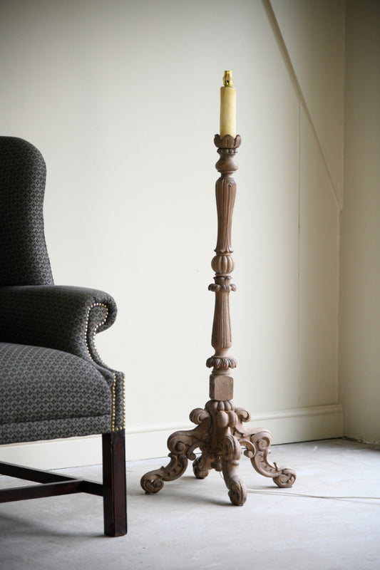 Continental Oak Standard Lamp