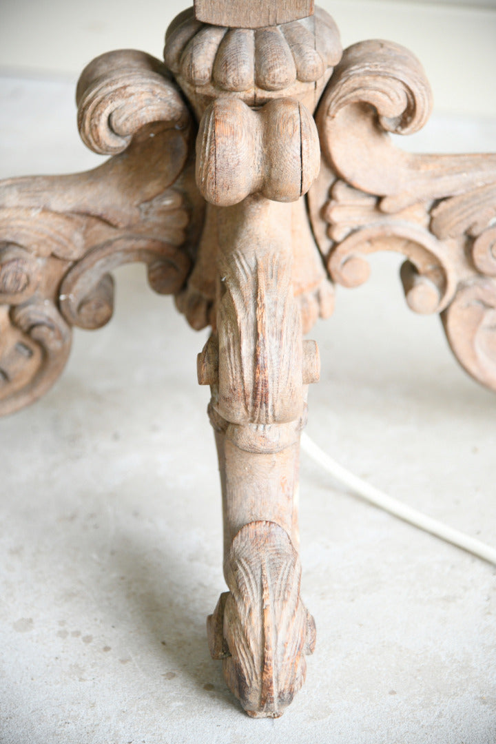 Continental Oak Standard Lamp