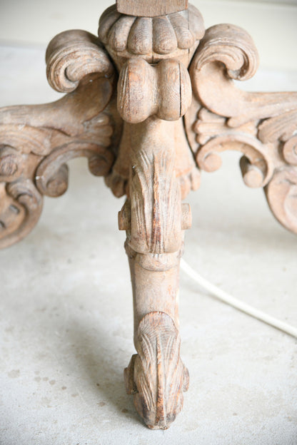 Continental Oak Standard Lamp