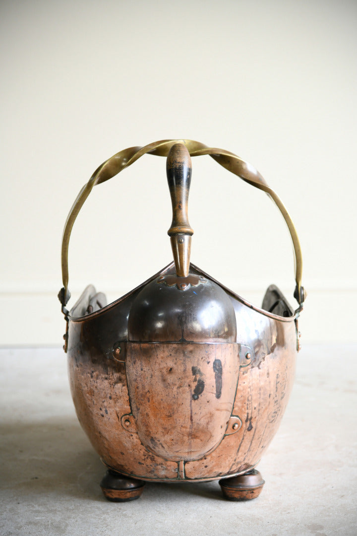 Victorian Copper Coal Scuttle