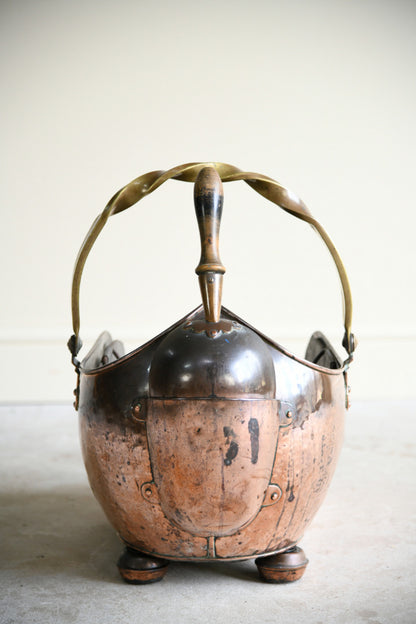 Victorian Copper Coal Scuttle