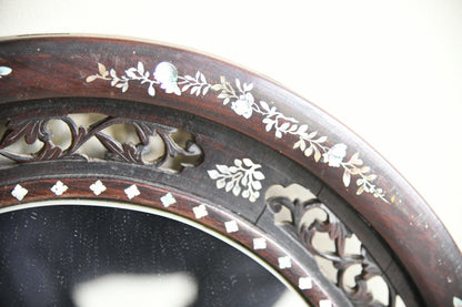 Asian Mother Of Pearl Round Mirror