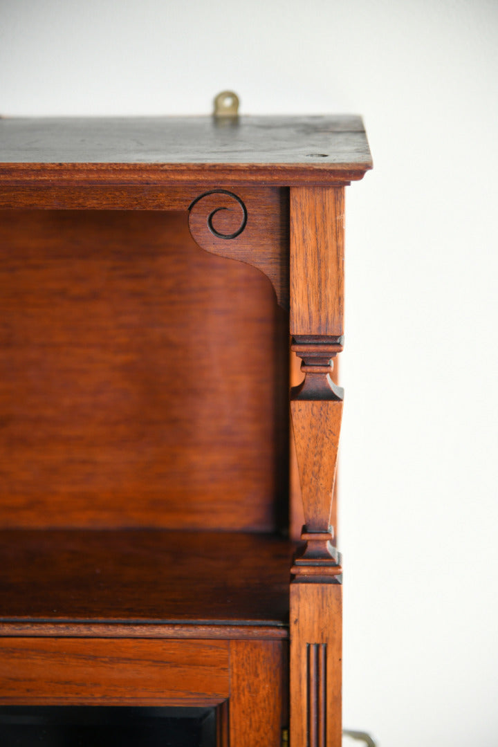 Edwardian Walnut Wall Cabinet