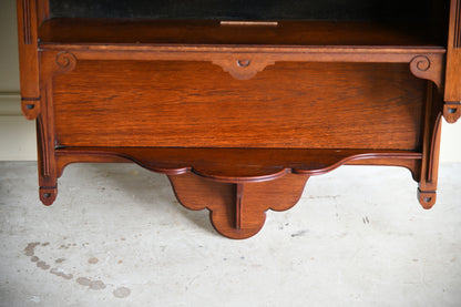 Edwardian Walnut Wall Cabinet